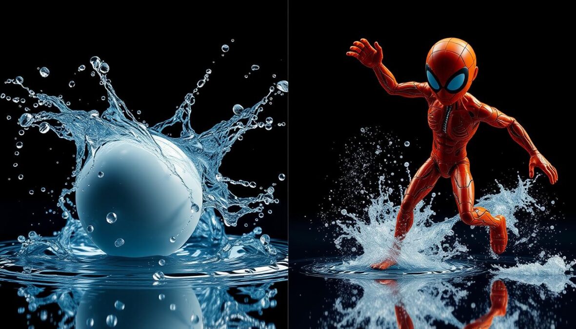 Physics simulation comparison between Kling AI vs Veo 3