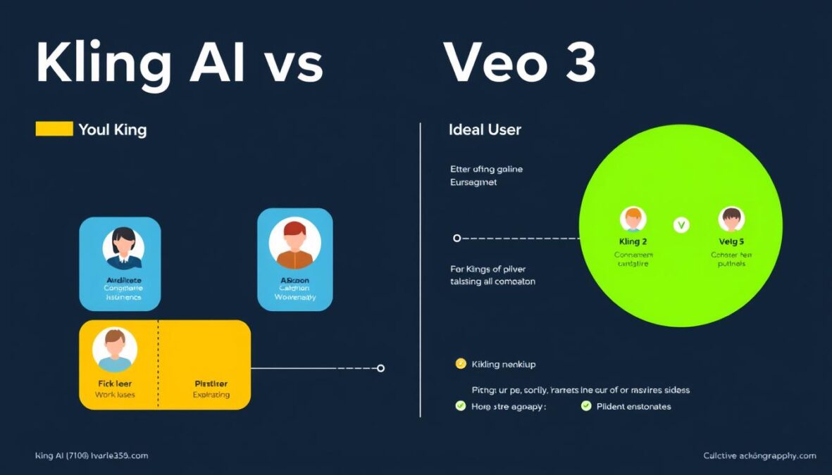 Target audience visualization for Kling AI vs Veo 3