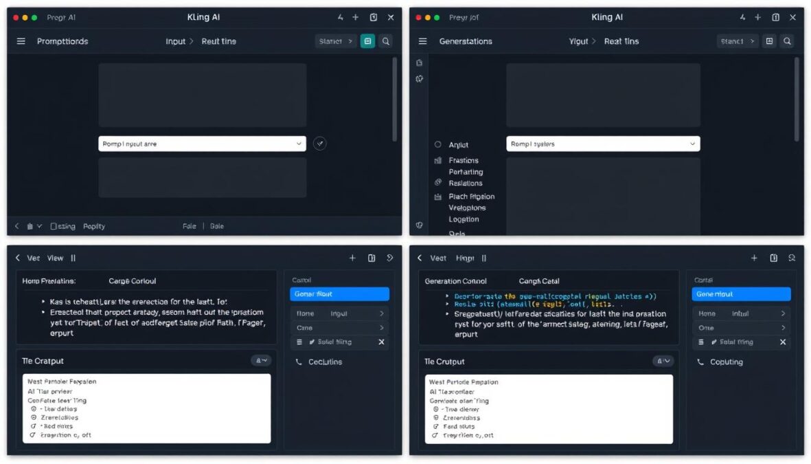 User interface comparison between Kling AI and Veo 3