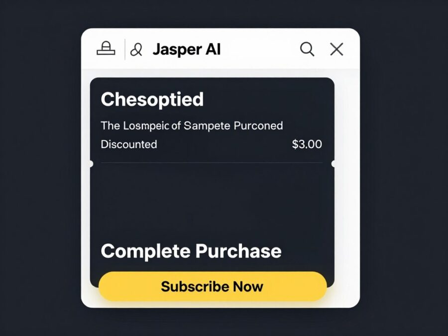 Completing Jasper AI purchase with discount applied