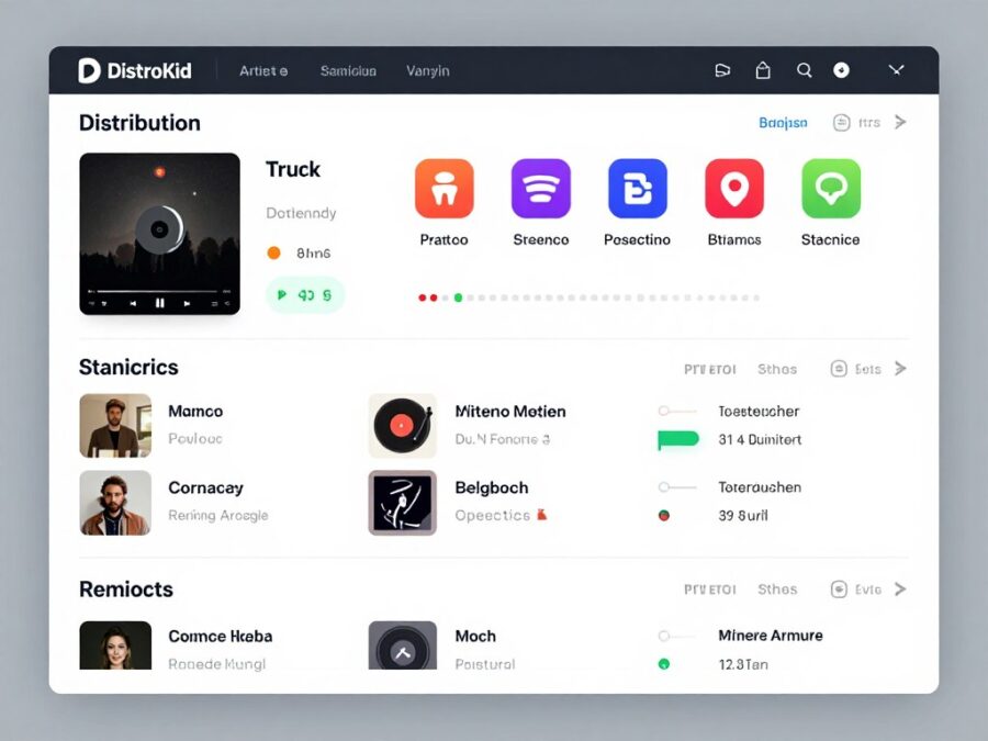 Distrokid dashboard showing music distribution statistics