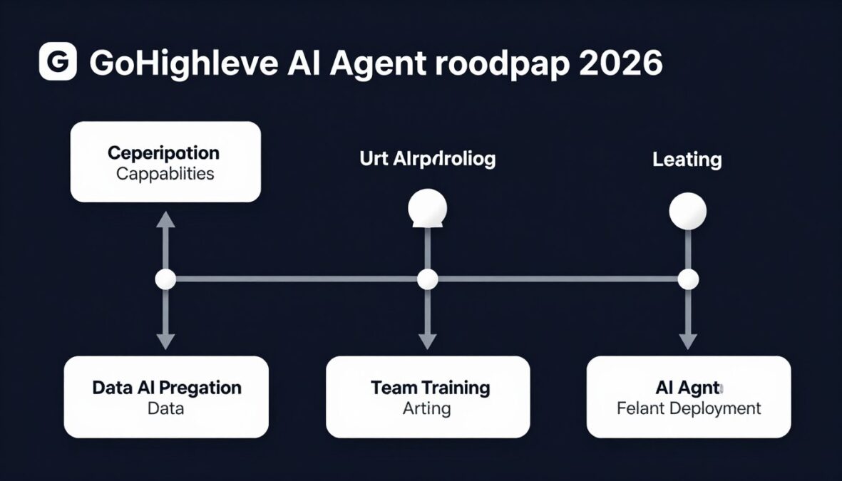 GoHighLevel AI Agent Review 2026 showing implementation roadmap with phased approach