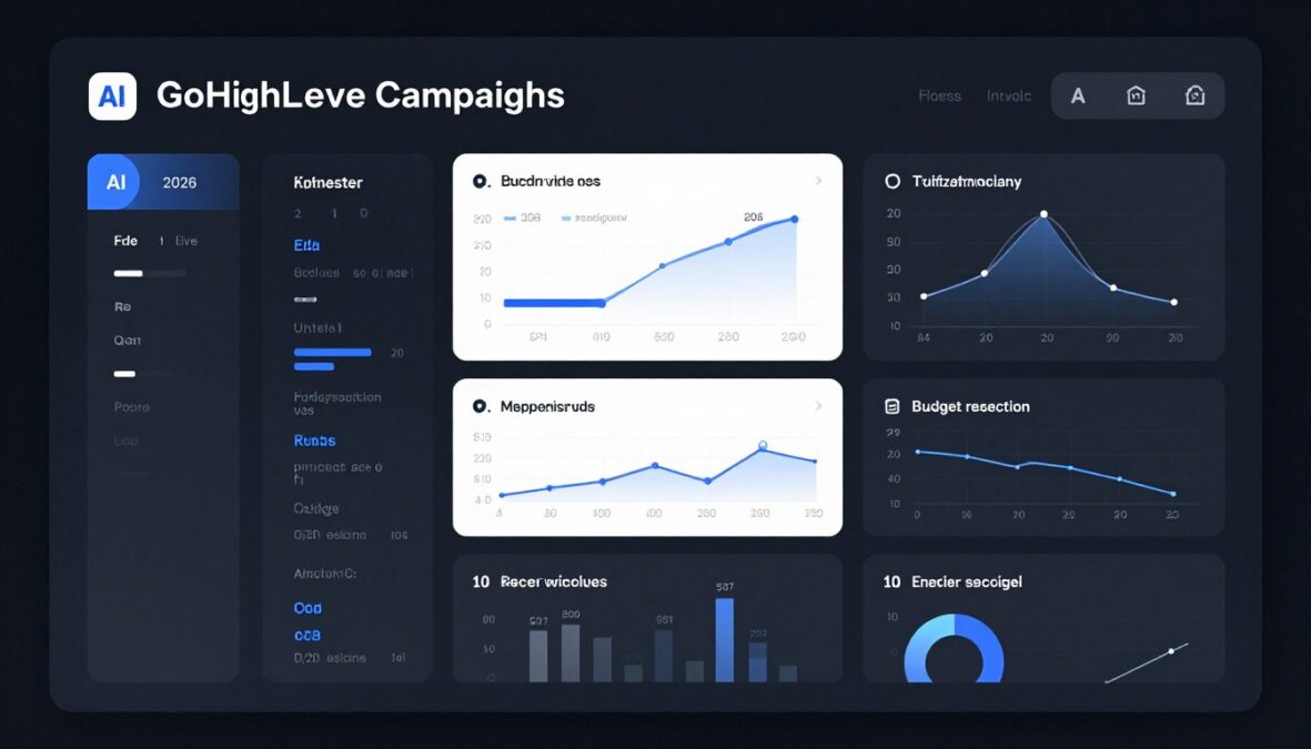 GoHighLevel AI Agent Review 2026 showing self-optimizing campaign interface with real-time adjustments