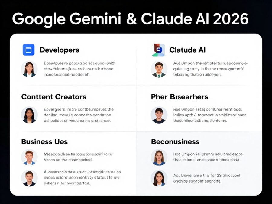 Google Gemini vs Claude AI 2026 target user segments and primary use cases