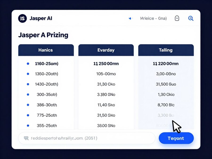Jasper AI pricing page with plan selection highlighted