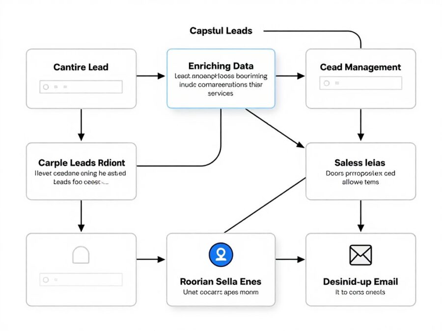 n8n workflow for lead management automation connecting CRM, email, and scoring systems