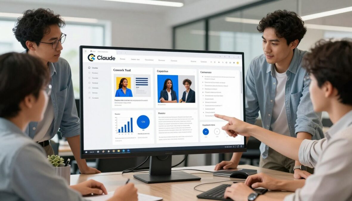 Marketing team using Claude Cowork Tool to organize campaign materials