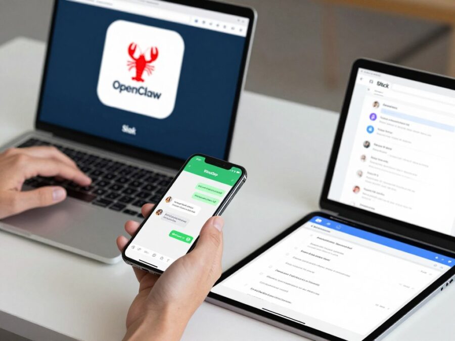 OpenClaw AI Agent being used on multiple devices through messaging apps