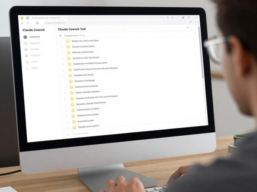 Person using Claude Cowork Tool to organize digital files
