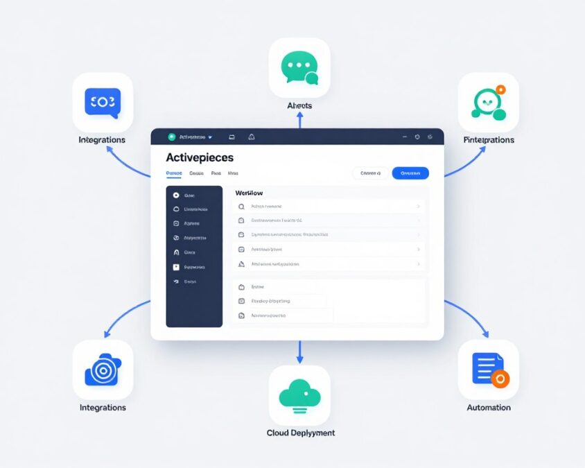 Activepieces AI platform overview showing workflow automation components