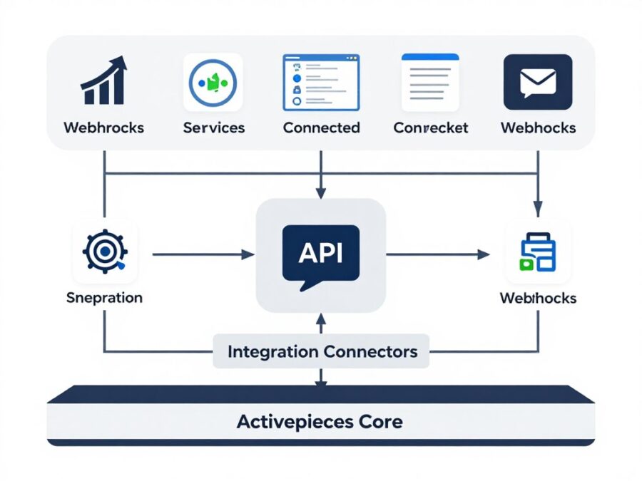 Activepieces integration architecture diagram