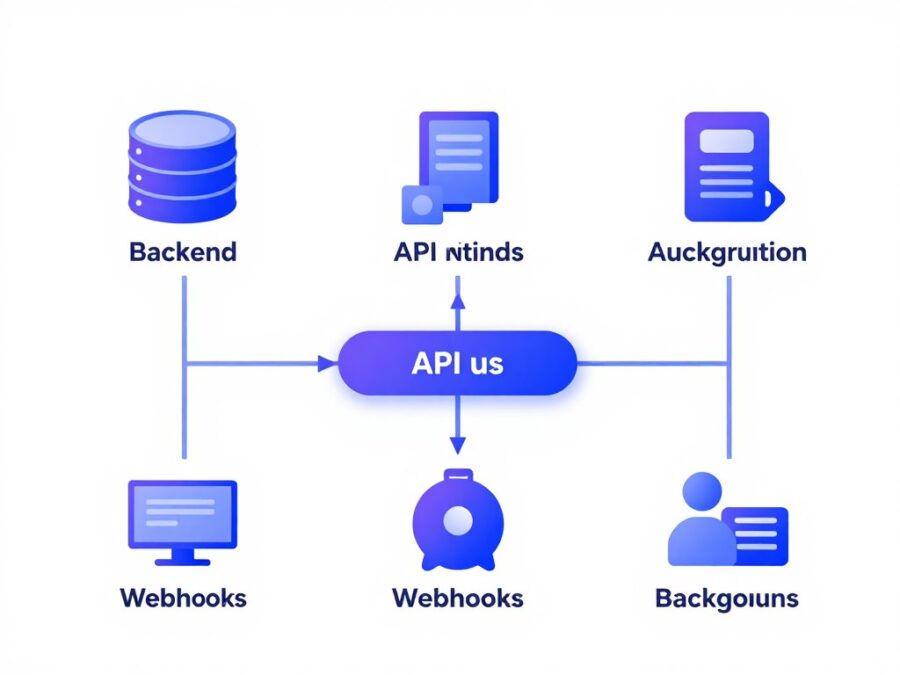 Backend features diagram showing new capabilities