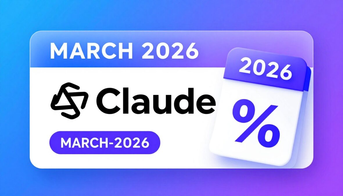 Claude AI promo code March 2026 promotional banner showing discount offers