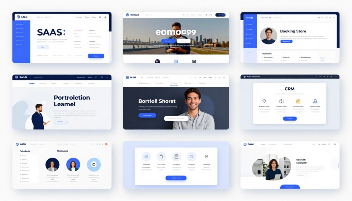 Collage showing various applications built with Lovable AI