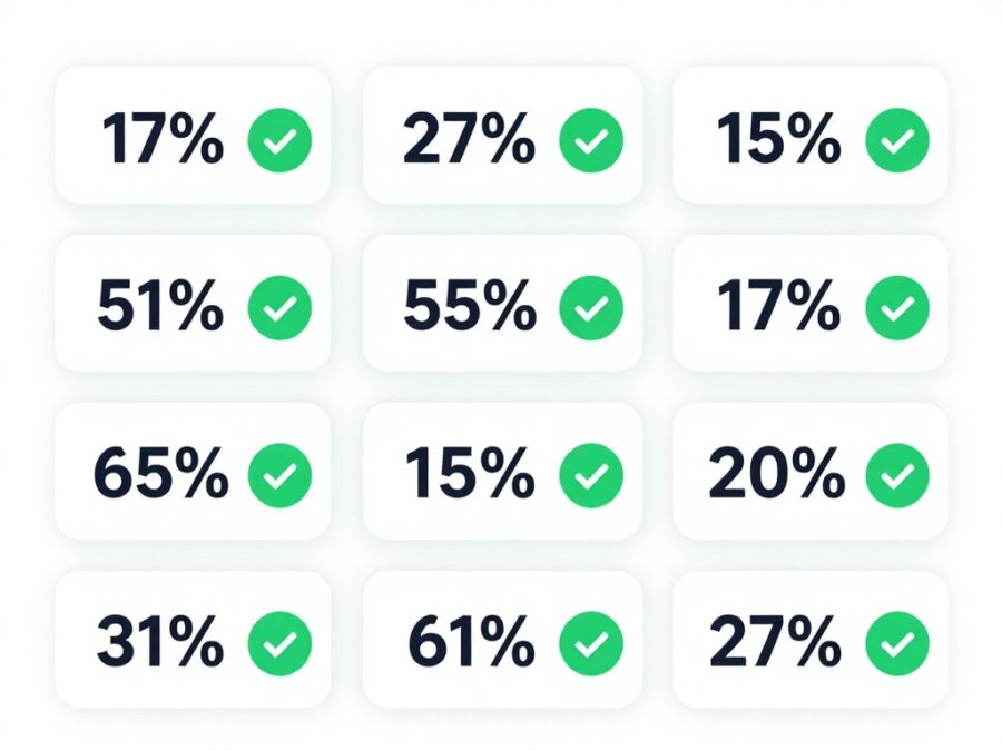 Collection of verified elevenlabs coupon codes displayed with discount percentages