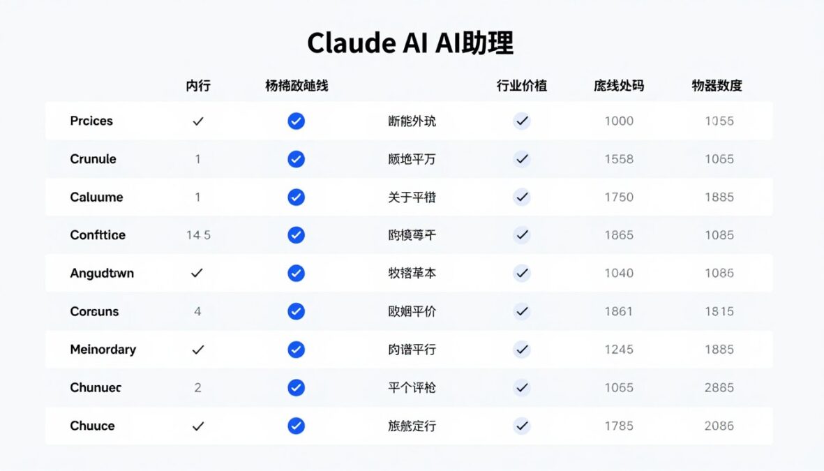 Comparison chart of Claude AI versus other AI models pricing and features