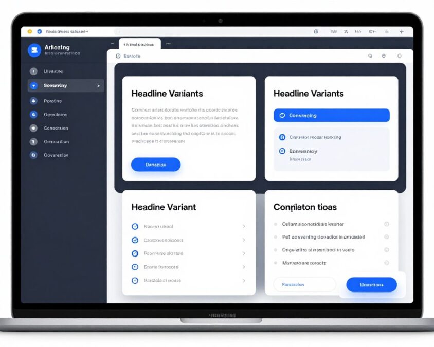CopyMaster AI interface for marketing copy generation