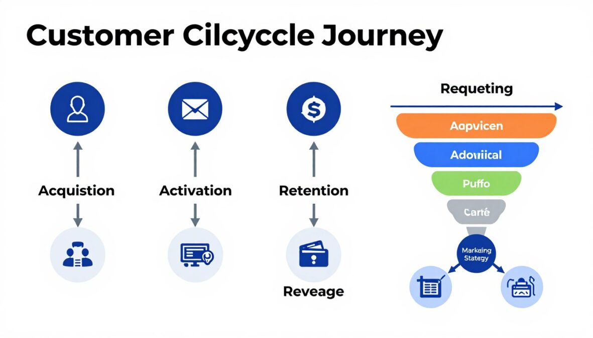 Customer lifecycle stages infographic