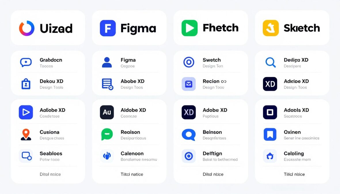 Design tools comparison showing Uizard alternatives in the market
