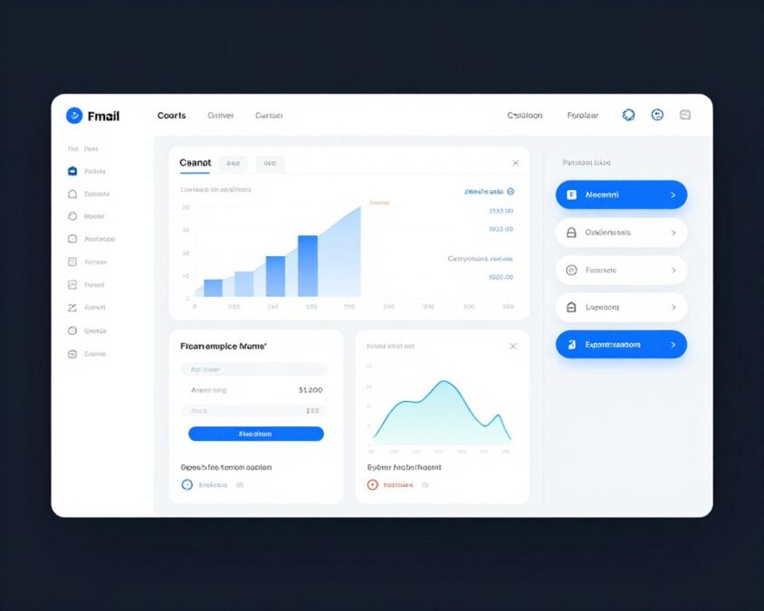 EmailFlow AI dashboard interface for automated email campaigns