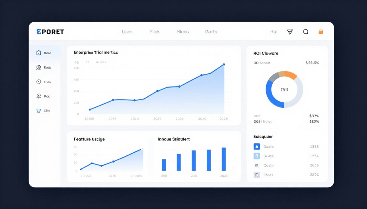 Enterprise trial dashboard with analytics