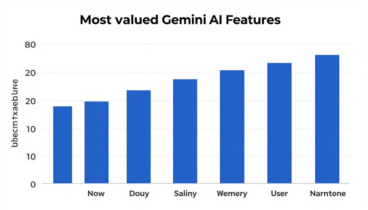 Feature popularity chart based on user surveys