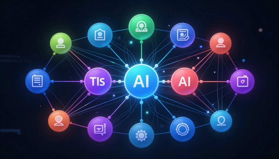 Godmode AI capabilities visualization showing task automation and AI models integration