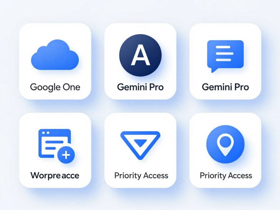 Google One AI Premium subscription features visualization
