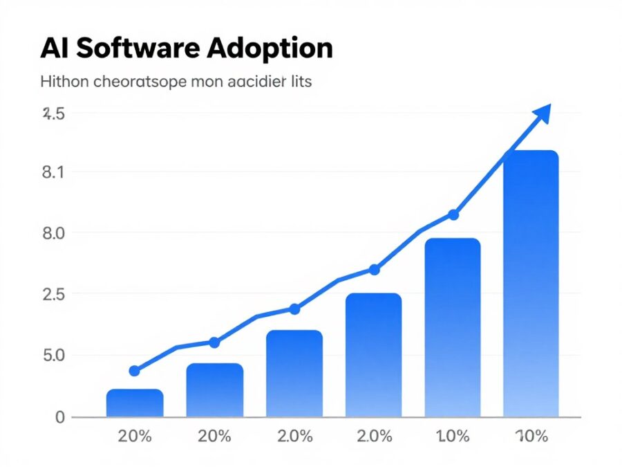 Graph showing AI software market growth and pricing trends