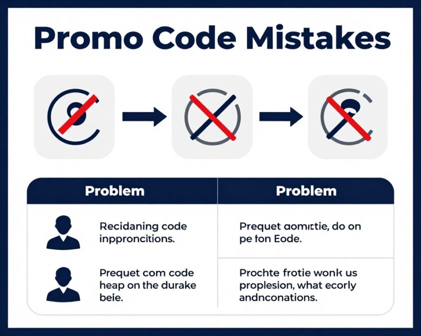 Infographic showing common Leonardo AI promo code errors and solutions