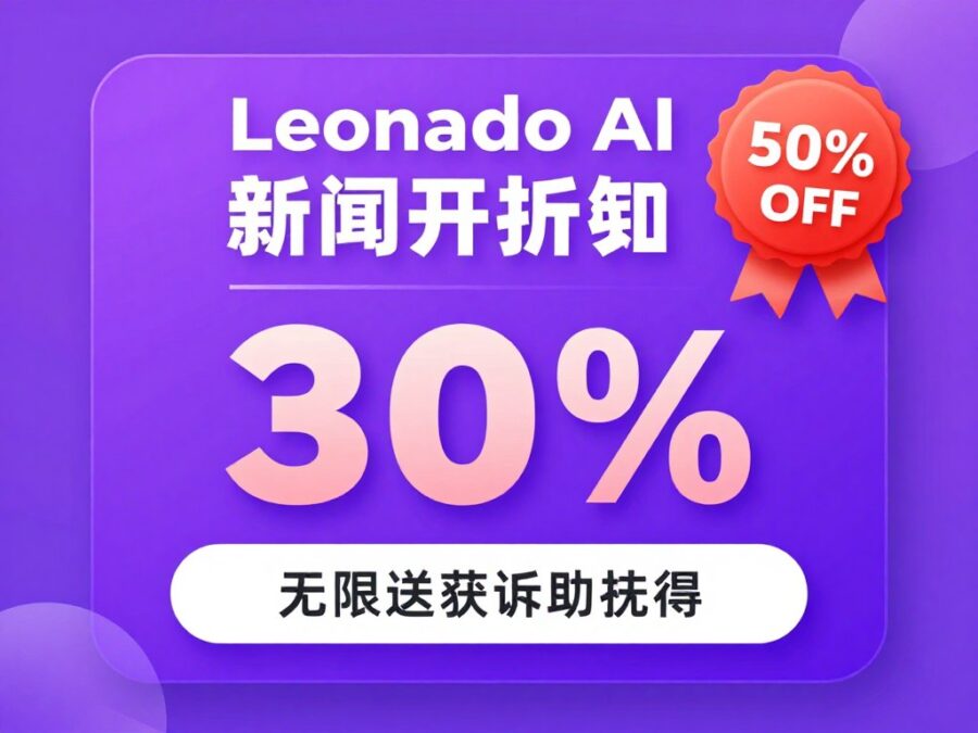 Leonardo AI first month discount showing 30% savings for new users