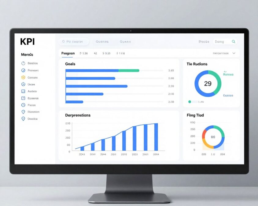 MetricsTracker AI showing KPI monitoring dashboard