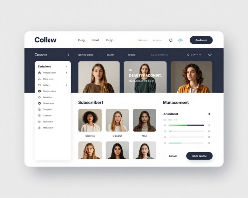 Newsletter AI editor interface showing email design tools
