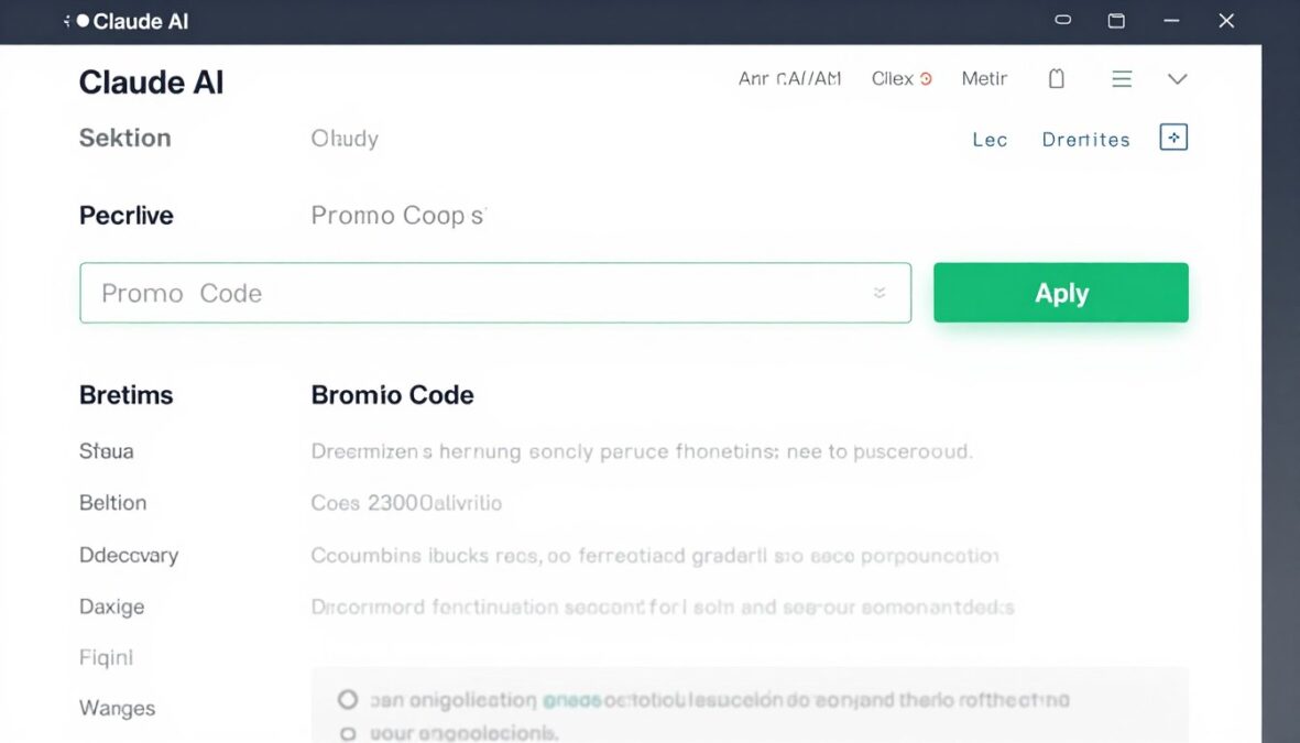 Screenshot showing Claude AI promo code redemption process in account settings