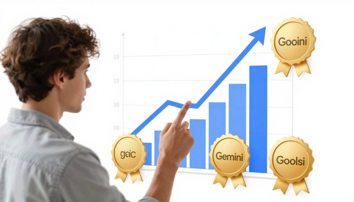 Success concept with Google Gemini AI