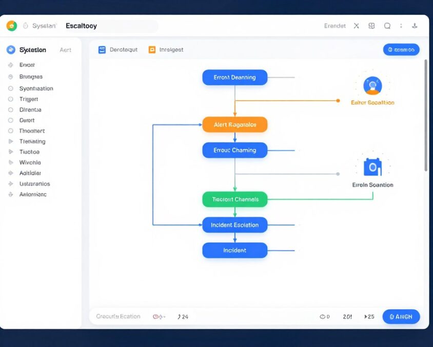 System monitoring and alert workflow for developers