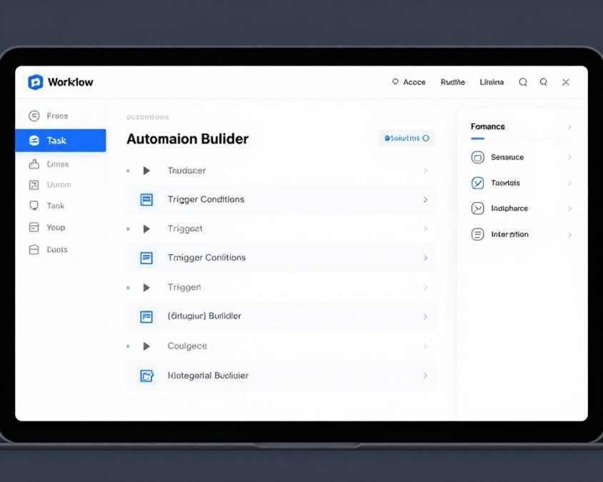 TaskFlow AI dashboard showing workflow automation