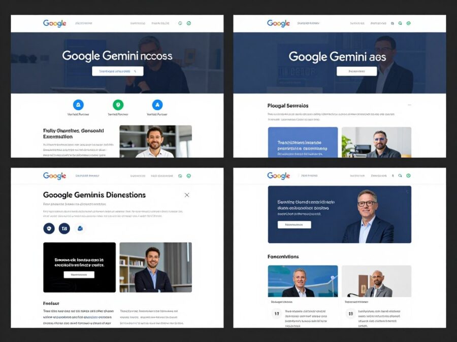 Technology news websites displaying Google promotional partnerships