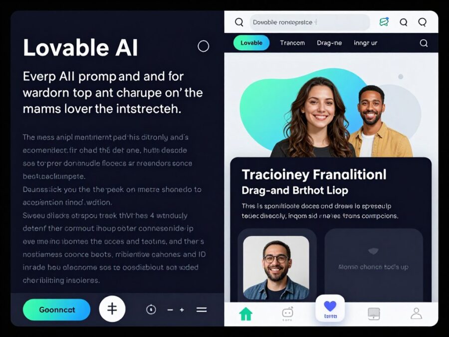 Visual comparison of prompt-based vs drag-and-drop interface