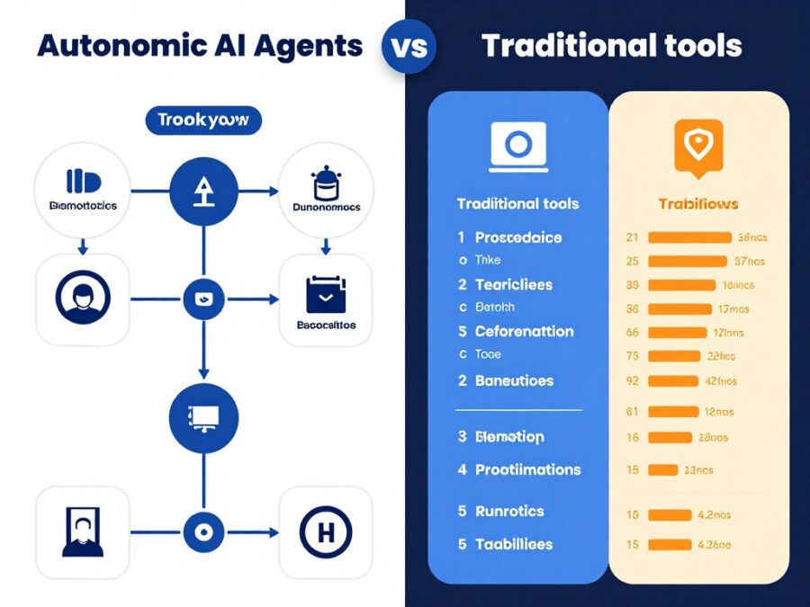 Autonomous agents versus traditional AI tools comparison