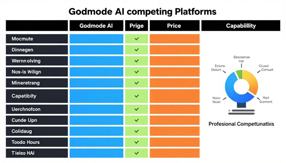 Comparison chart of AI agent platforms