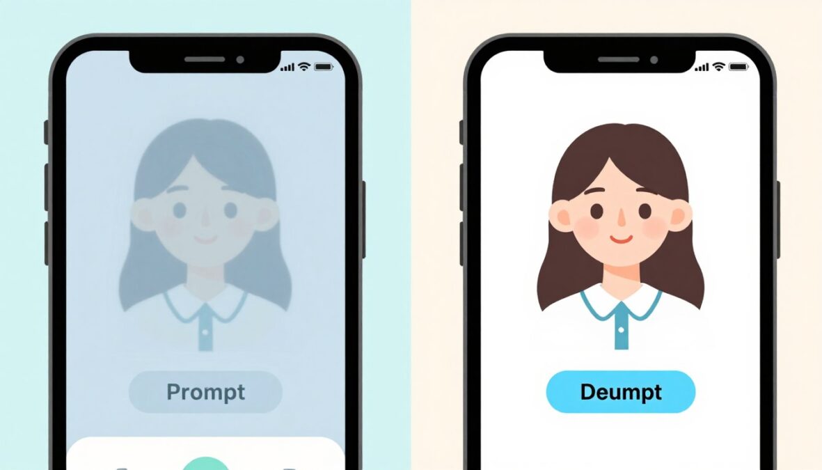 Example of detailed prompt versus vague prompt results