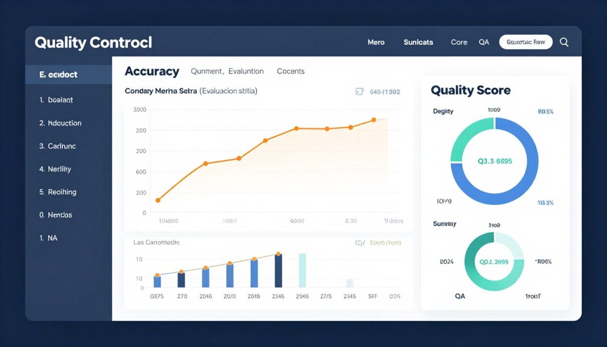 Quality assessment visualization for AI-generated outputs