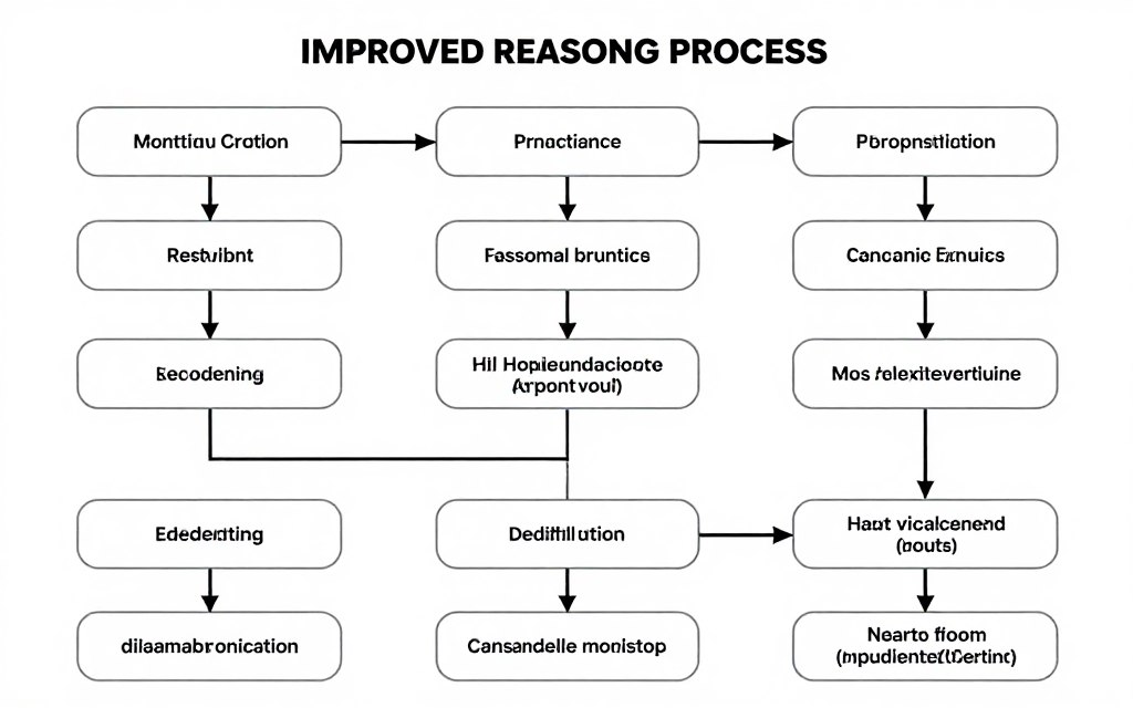 Reasoning improvement visualization showing problem-solving steps