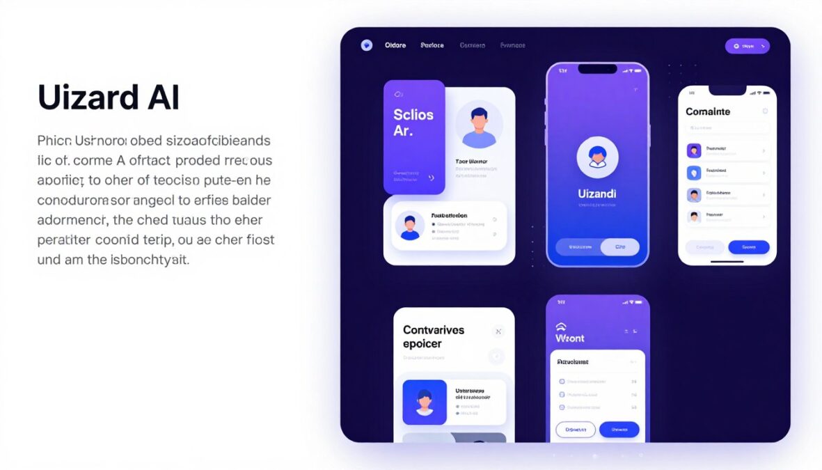 Uizard AI features showcase with AutoDesigner interface