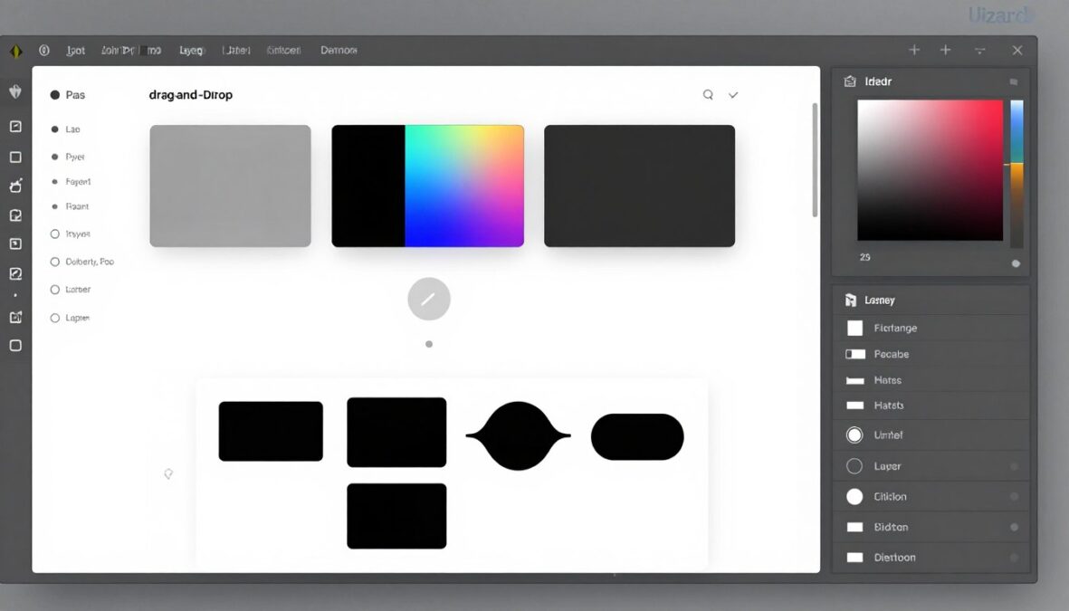 Uizard design editor with customization tools