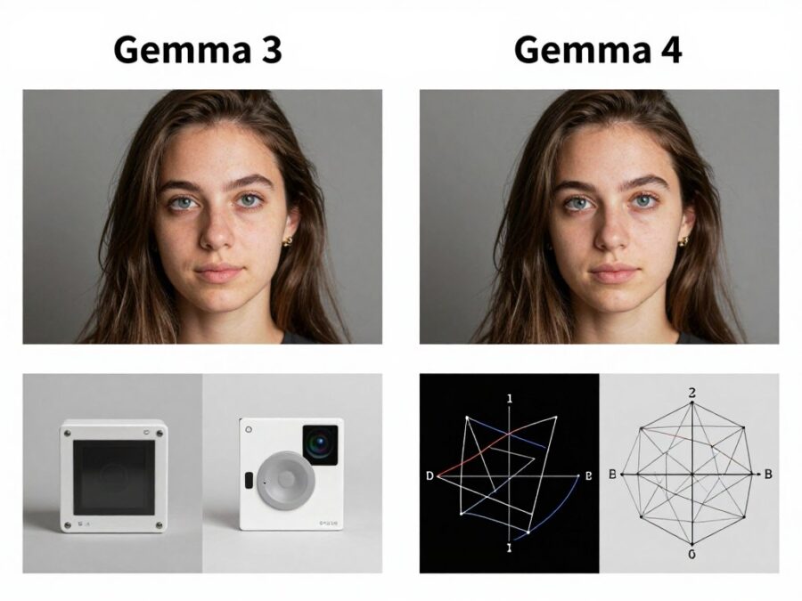 Vision encoder improvements showing enhanced image understanding in Gemma 4