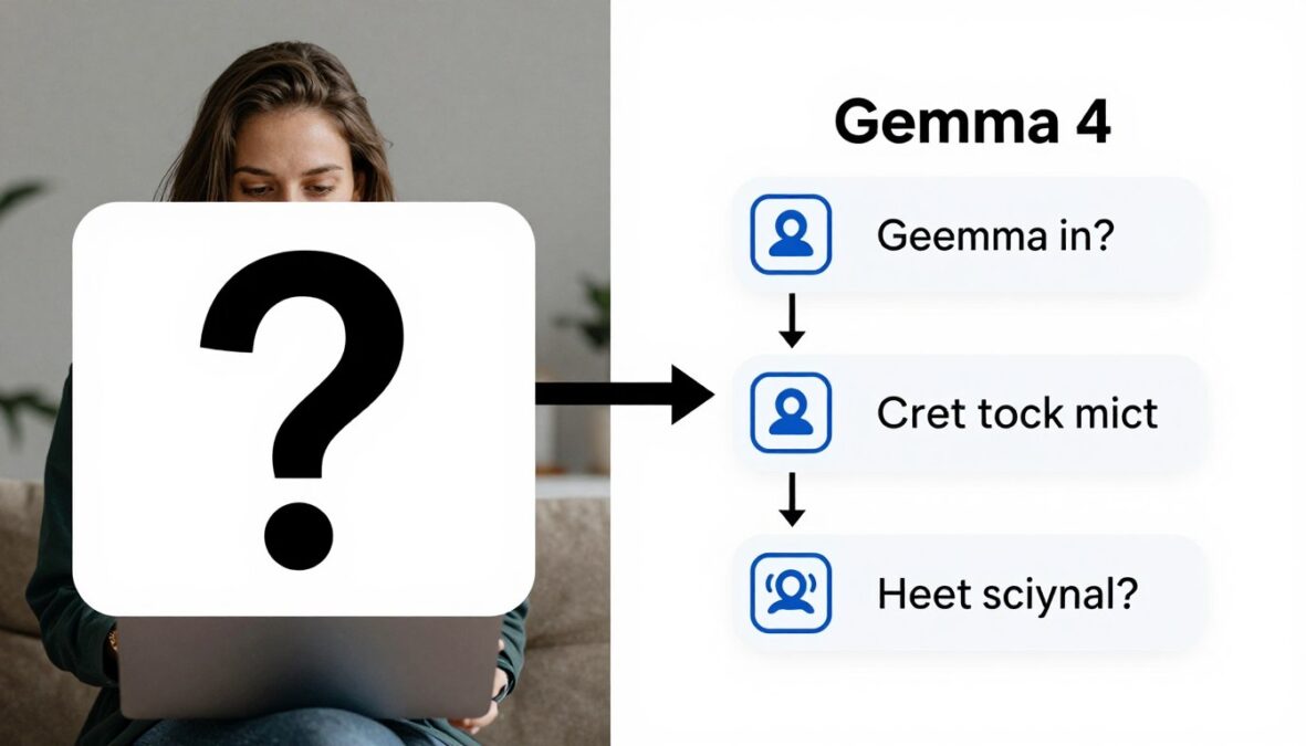 Visual question answering example showing Gemma 4 processing image and text