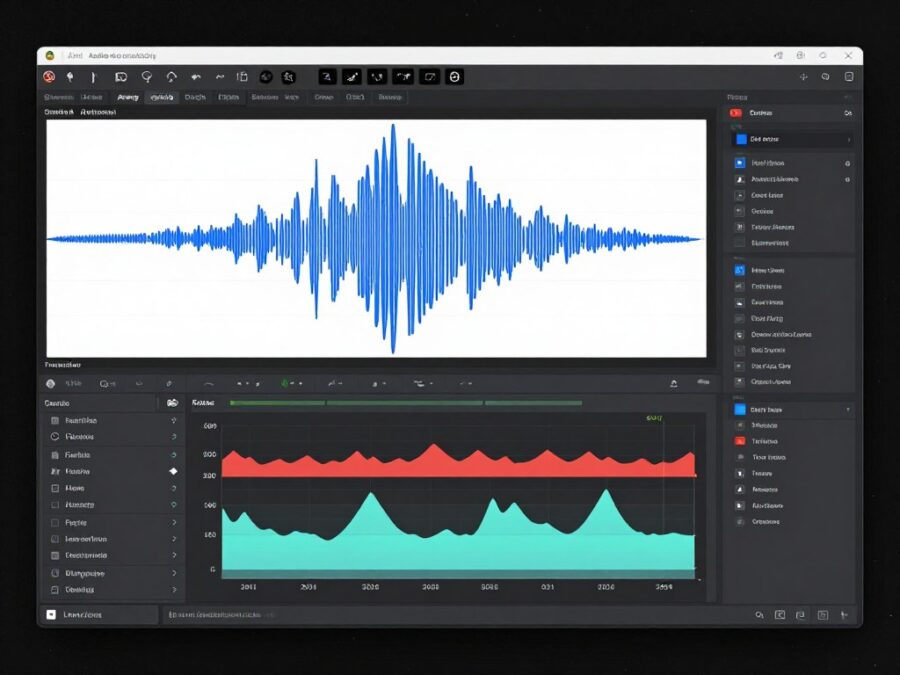 Audio waveform visualization showing voice characteristics