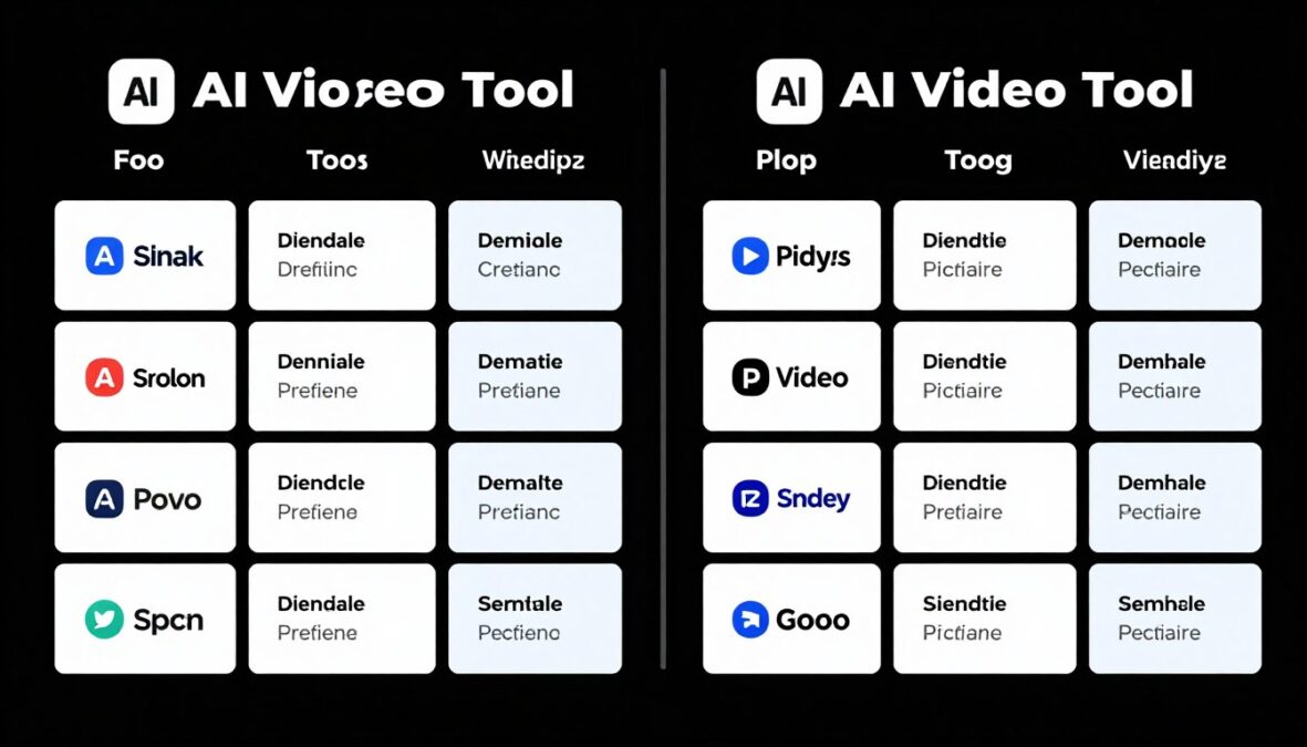 Comparison of different AI video generation platforms